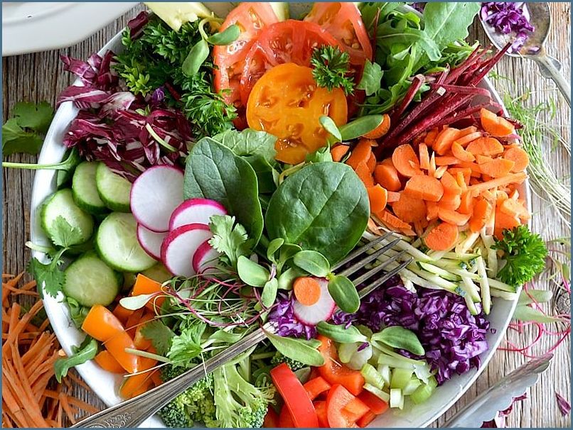 Fresh vegetables basket